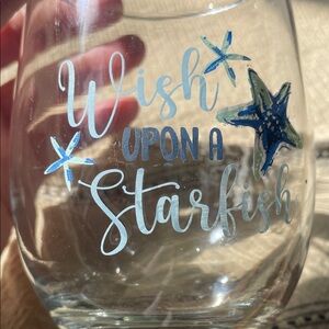 2 Wish Upon a Starfish Wine Glass